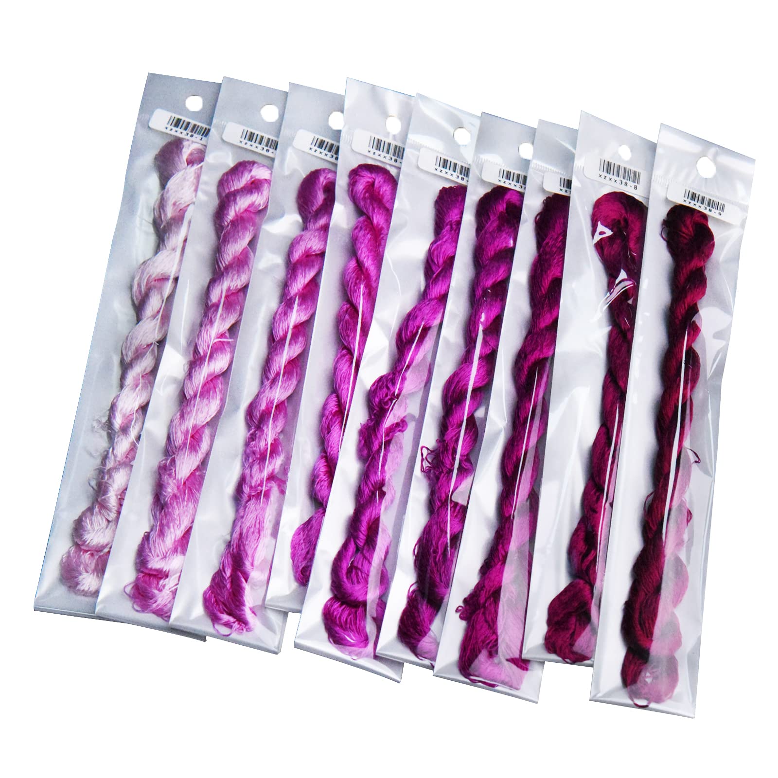 MINGGUXIUYI Natural 100% Silk Thread Handmade Embroidery Thread Floss 990 Metres 9 Colors (38) - Image 4