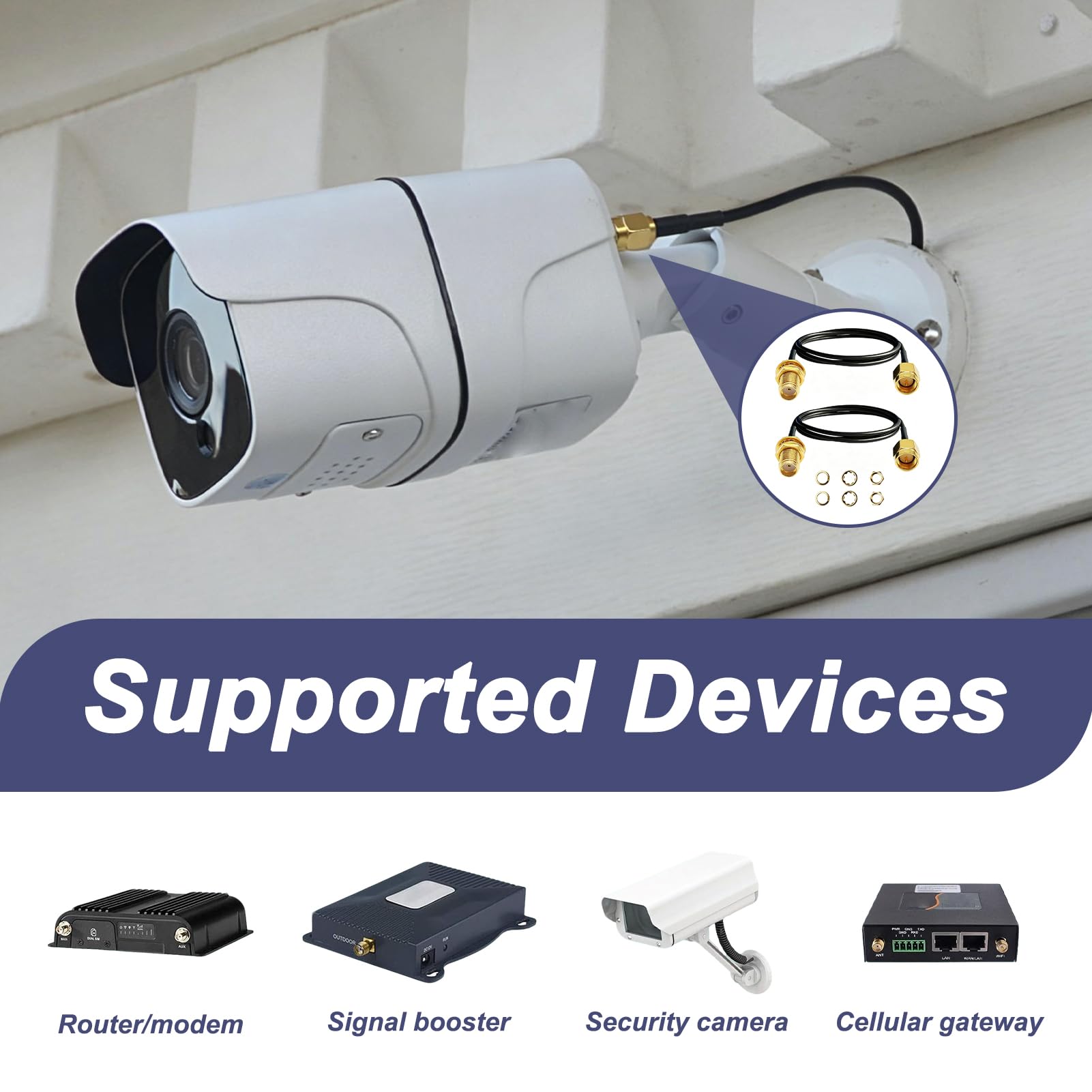 2 Stück SMA Kabel 30 cm Fensterdurchführung, SMA Verlängerungskabel auf SMA Buchse 50 Ohm Koaxial Verlängerung für WLAN 4G 5G LTE Router Außenantenne LoRa Gateway RF Signalübertragung ohne Bohren