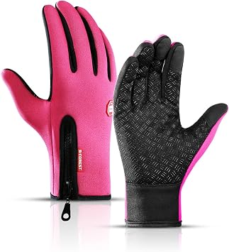 Thermal Touch Screen Winter Gloves, Ultimate Waterproof & Windproof Thermal Non-Slip Gloves, Winter Water Resistant Bike Cycling Gloves