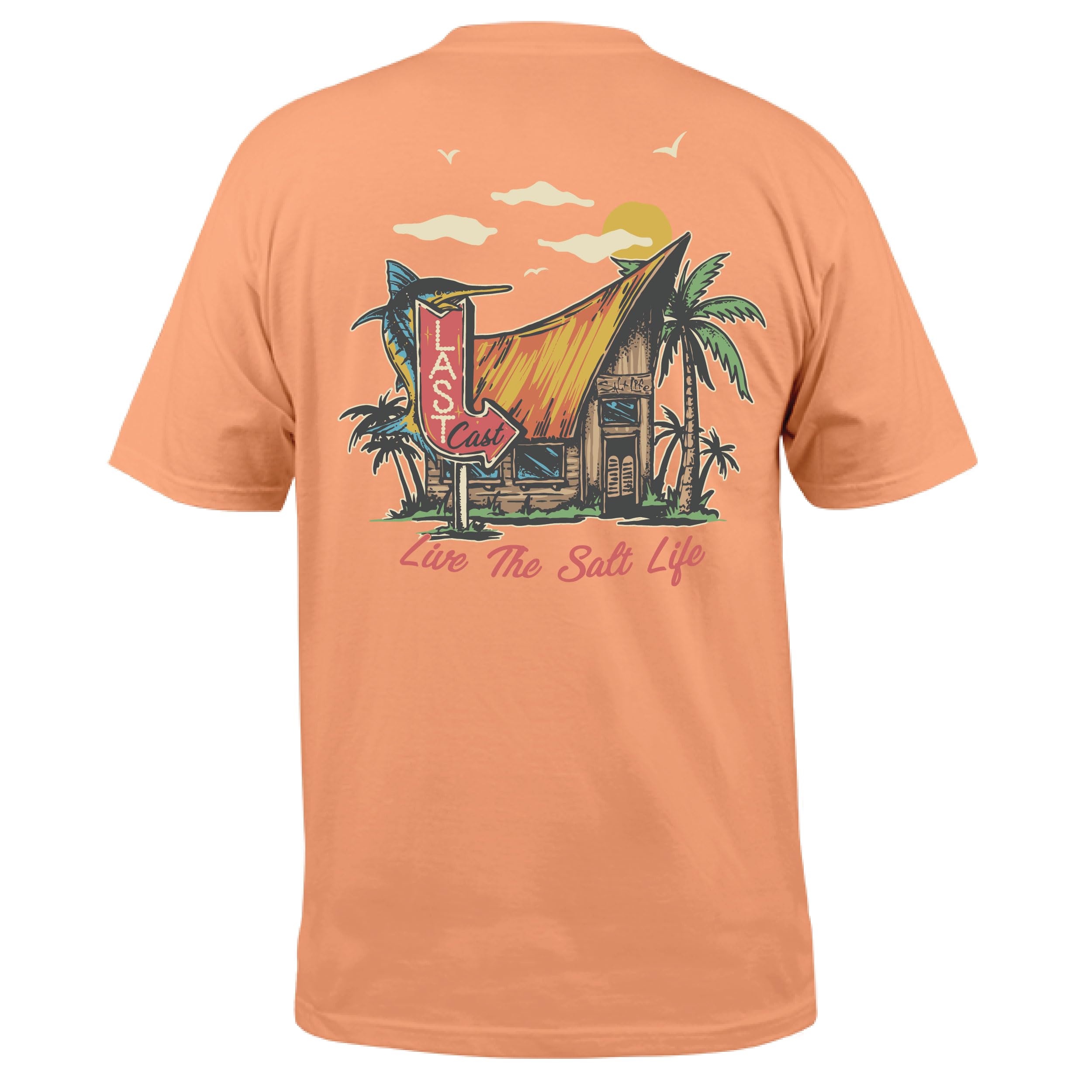 Salt Life Last Call Short Sleeve Tee, Grapefruit, Small