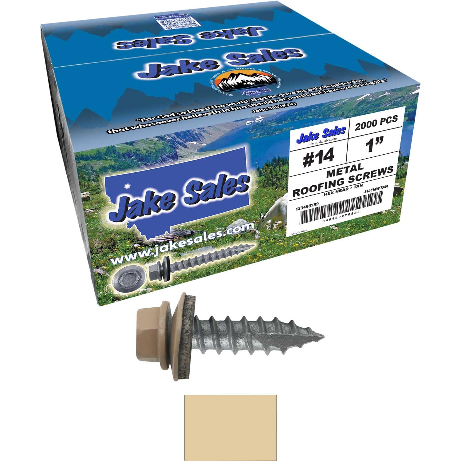 14x1 Metal Roofing Screws (NO Paint) (14X1 MRS CASE)