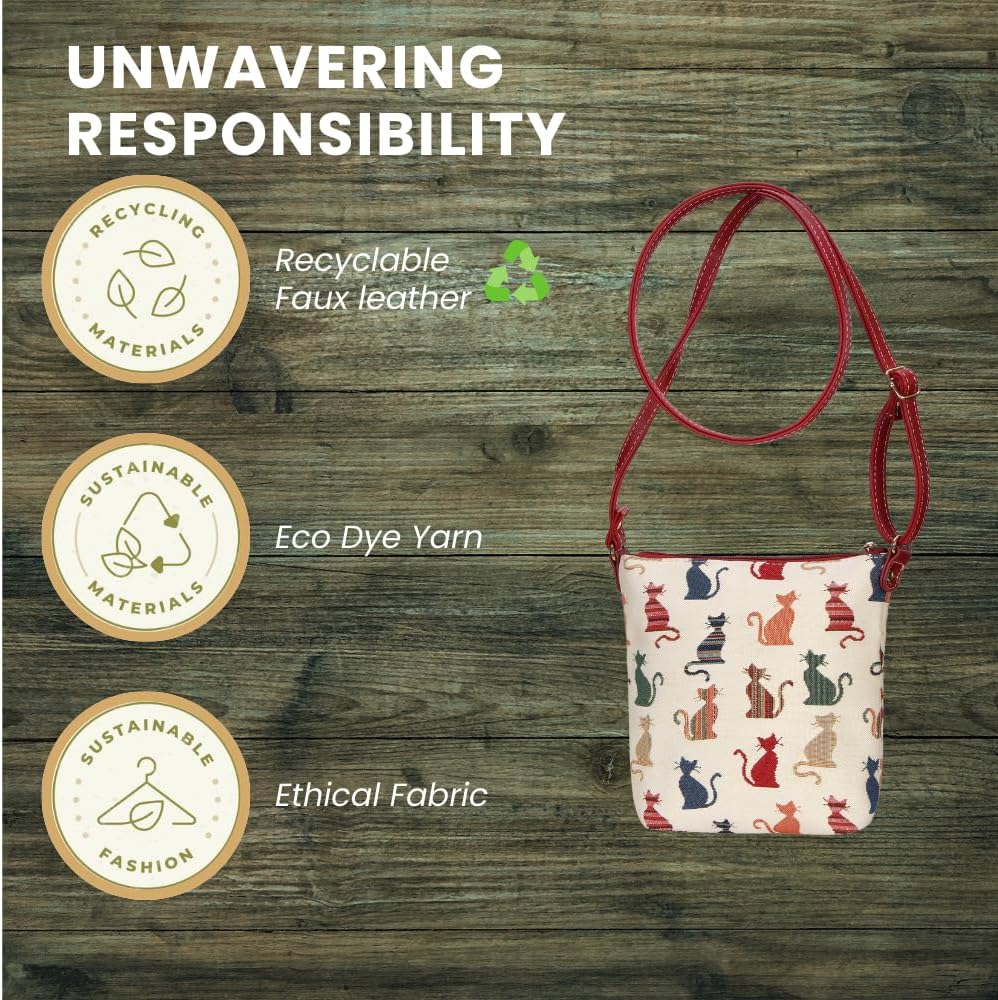 Signare Tapestry Cross-body Satchel Bag/Lightweight Purse - Image 5