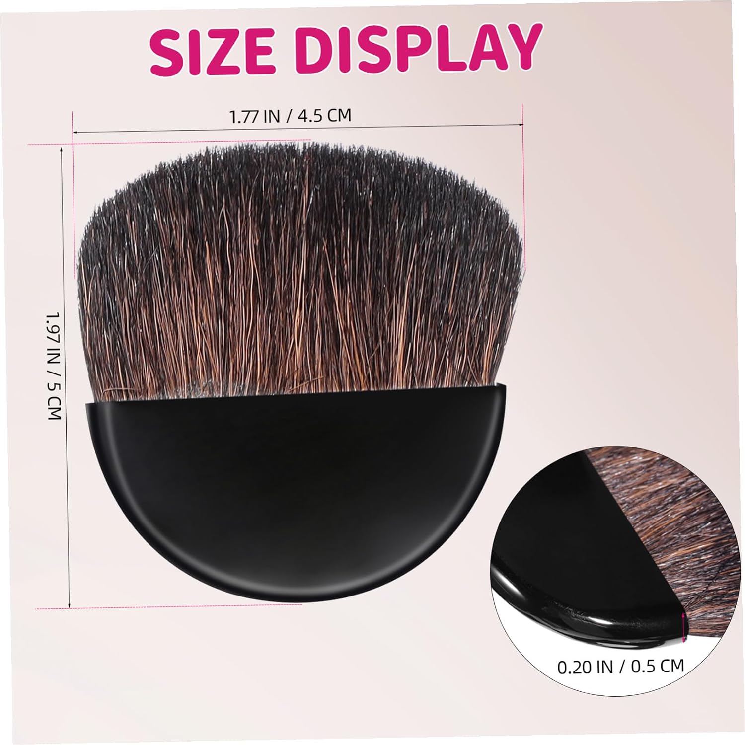 Compact Soft Nylon Makeup Blush Brush for Even Application Portable Face Powder Brush for Travel and Daily Use Gentle Skin for Cheeks and Pressed Powder Touchups