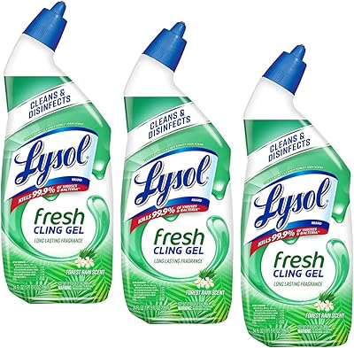 Lysol Cling Gel Toilet Bowl Cleaner, Country Scent, 24 Ounce Pack of 3