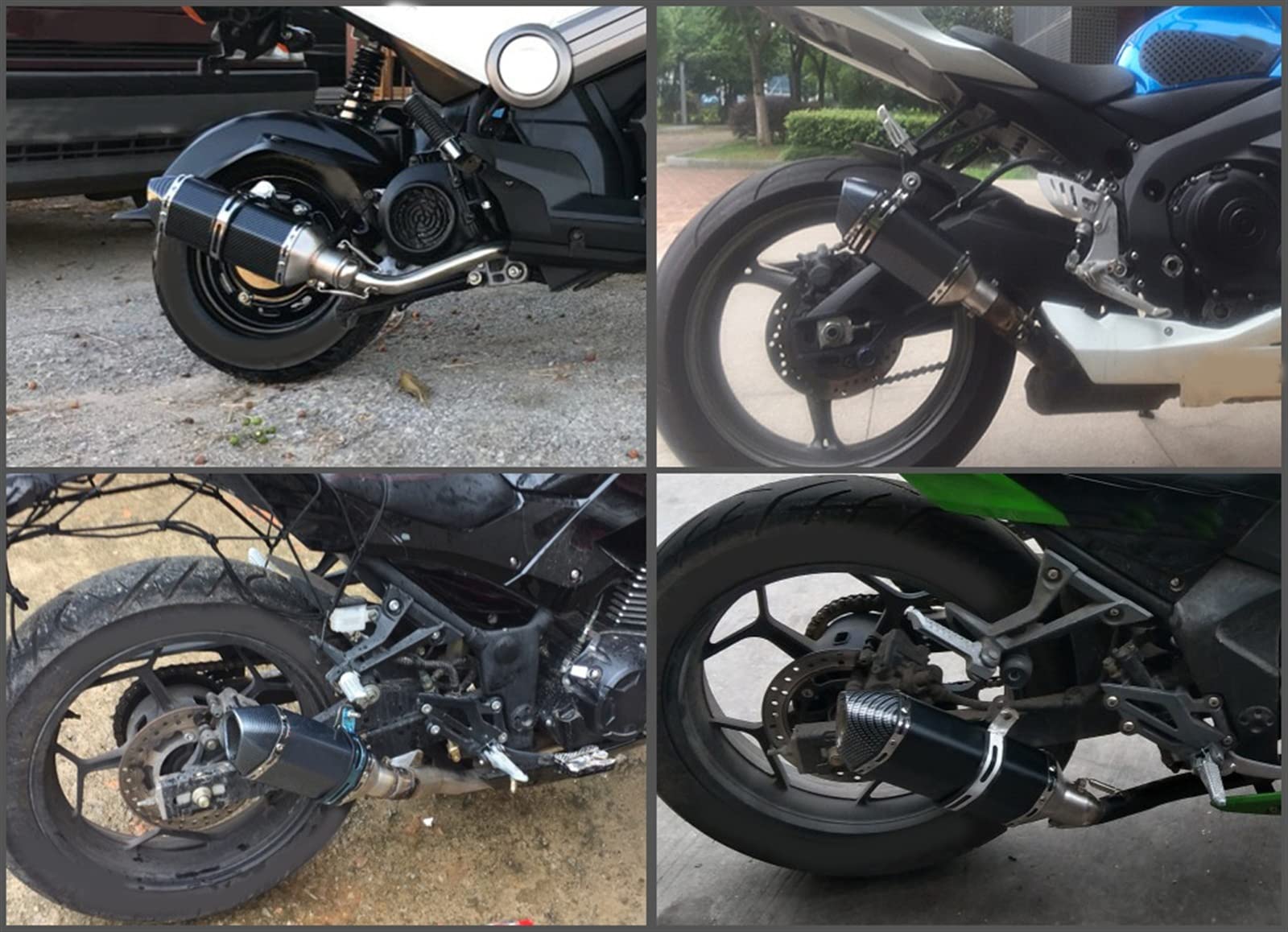 Silenciador De Tubo Escape Universal para Motocicleta 51MM AK Moto con Db Killer para CB400 Fz1 R6 Cb1000r R15 Cbr650f