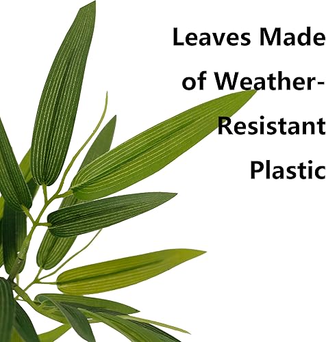 Miniatura 8 de SOFTFLAME Árbol artificial de bambú de 3 pies, planta de bambú sintético, planta artificial con 3 troncos, ideal para decoración de interiores y