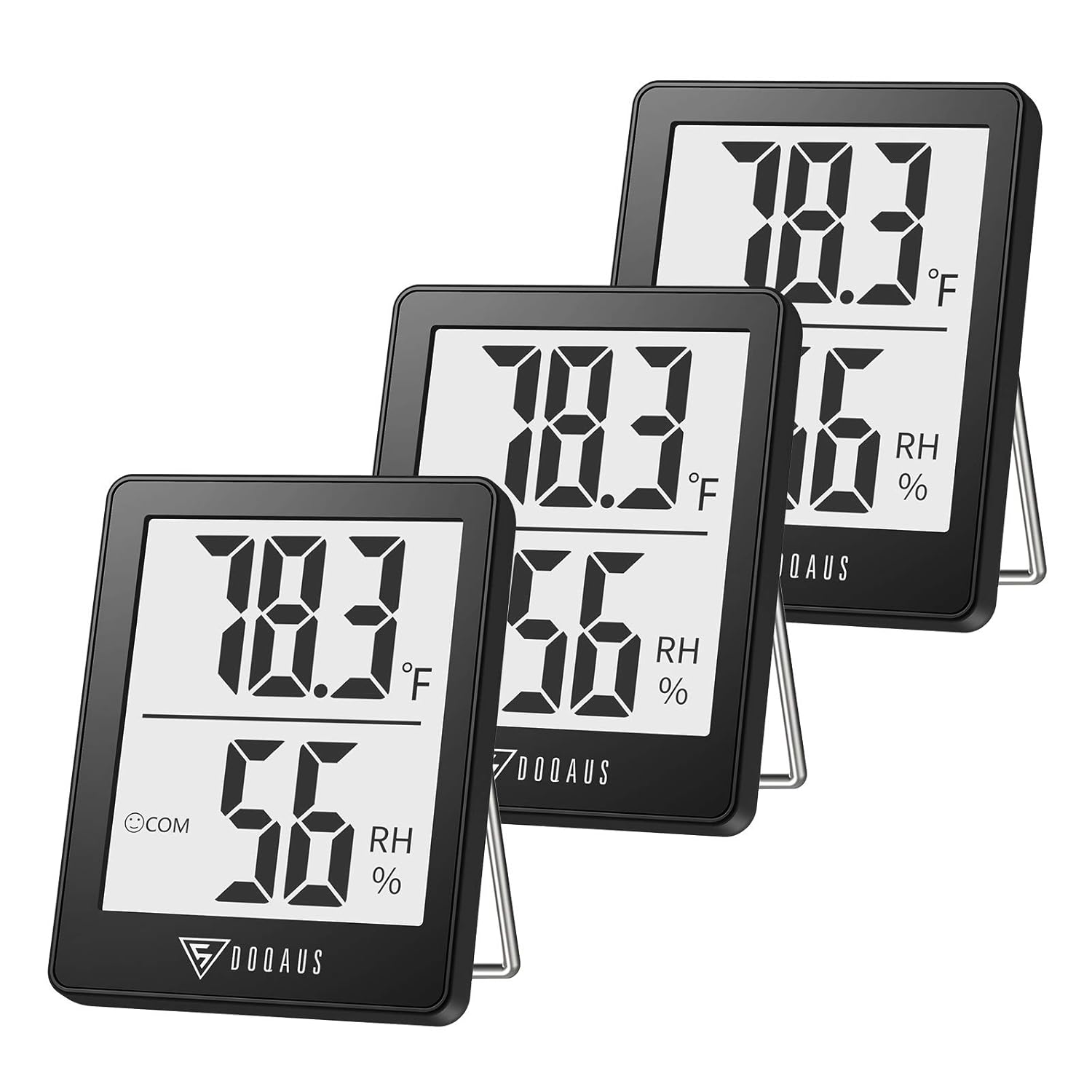 DOQAUS Digital Hygrometer [3 Pack], Indoor Thermometer, Room