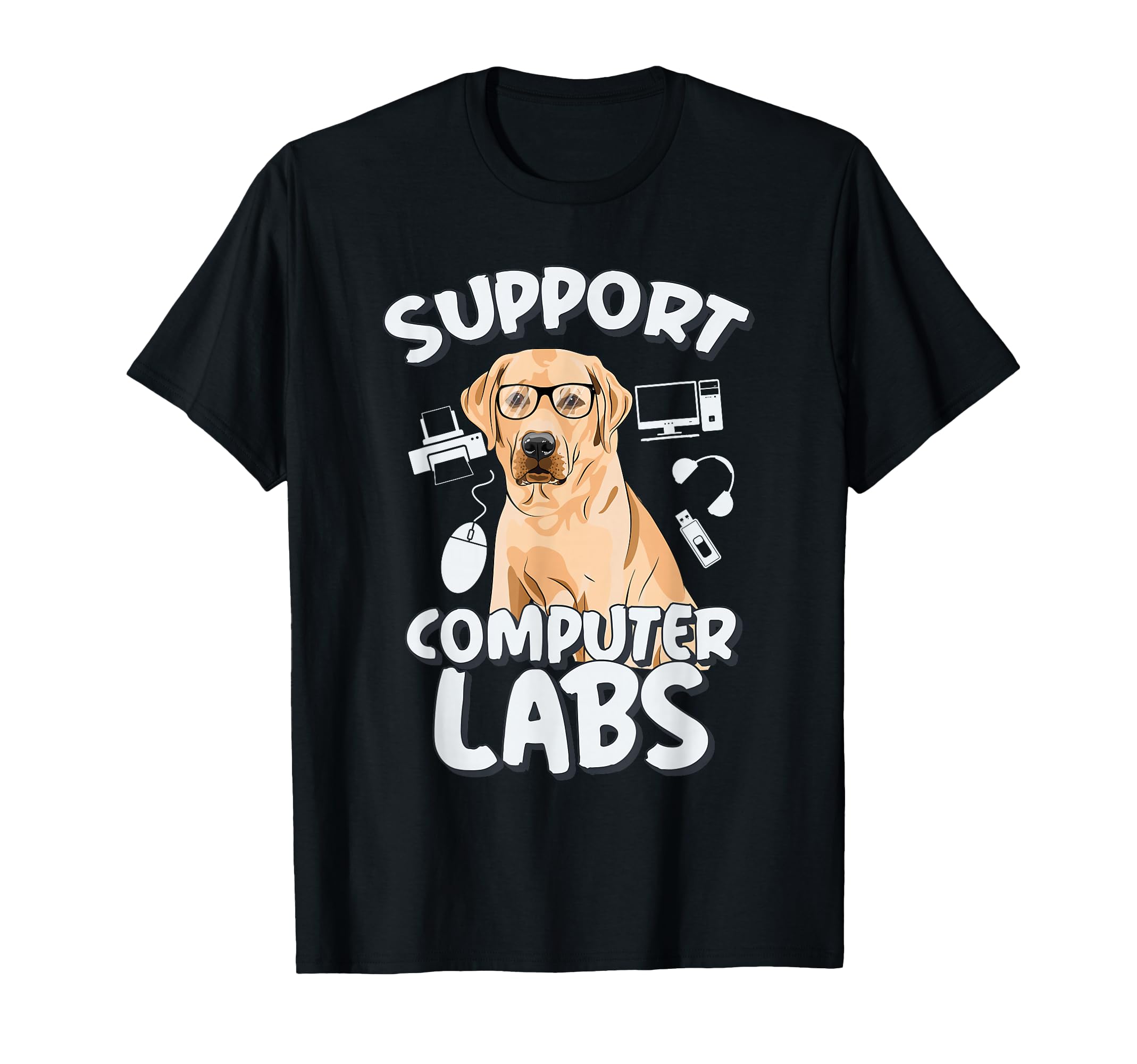 Computer Lab Funny Computer Science Teacher Dog T-Shirt