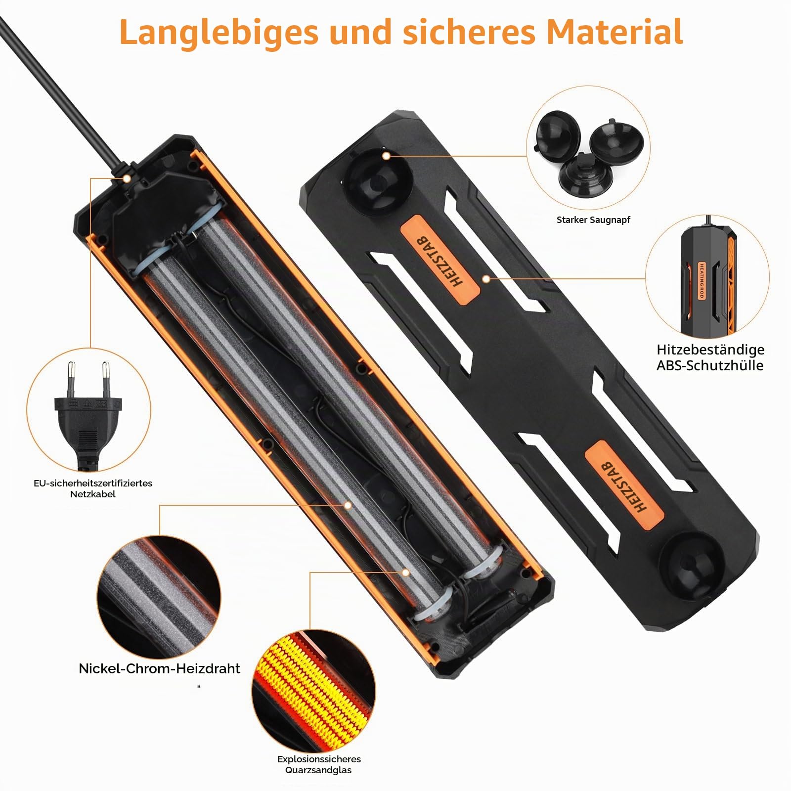 hygger Aquarium Heizung, 1200W Tauch Aquarium Heizer mit Intelligentem LCD Digitalanzeige Controller und Automatischem Abschaltschutz Aquarium Heizstab für 500-1000L Süßwasser Salzwasser Tank
