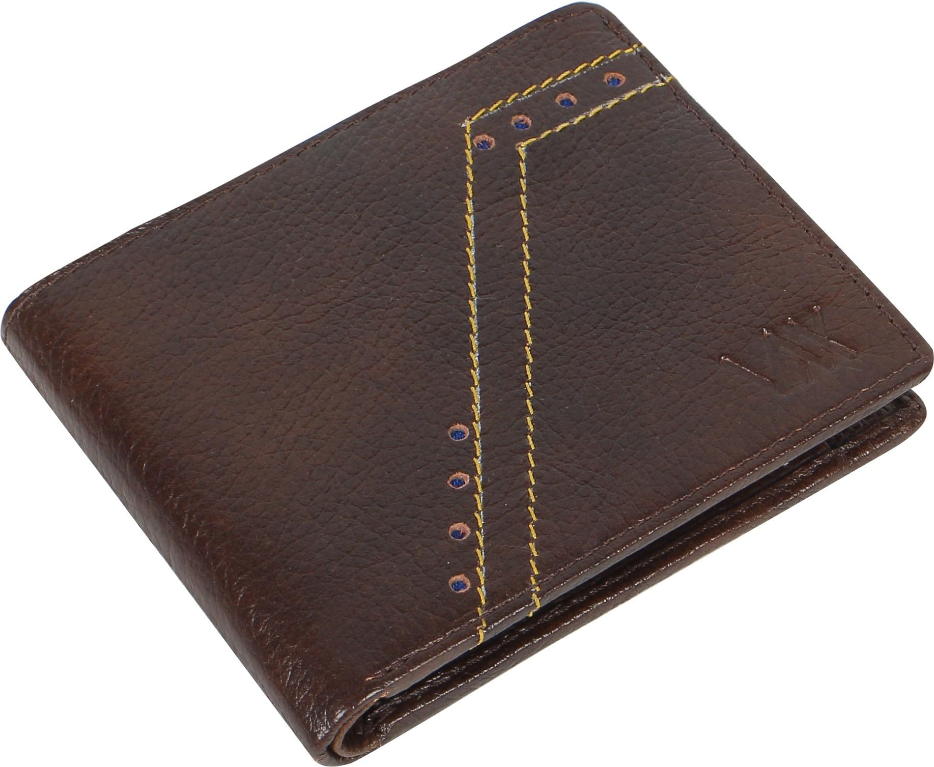 Men Brown Genuine Leather Wallet (5 Card Slots)-image-14