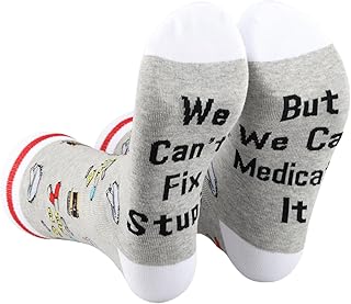 2 Pairs Pharmacist Socks Pharmacist RX Gift Pharmacy Tech Gift We Can't Fix Stupid But We Can Medicate It