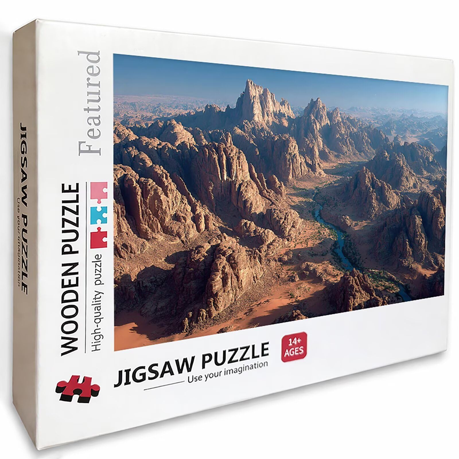 Berg Puzzle 6000 Teile für Erwachsene, DIY Holzpuzzle 179x105cm, Holzpuzzle Erwachsene für Die Ganze Familie, Groß Deko Puzzles und Geschenke, Clevere Rätsel, Geschenk für Mädchen, (WüSte) D-9004