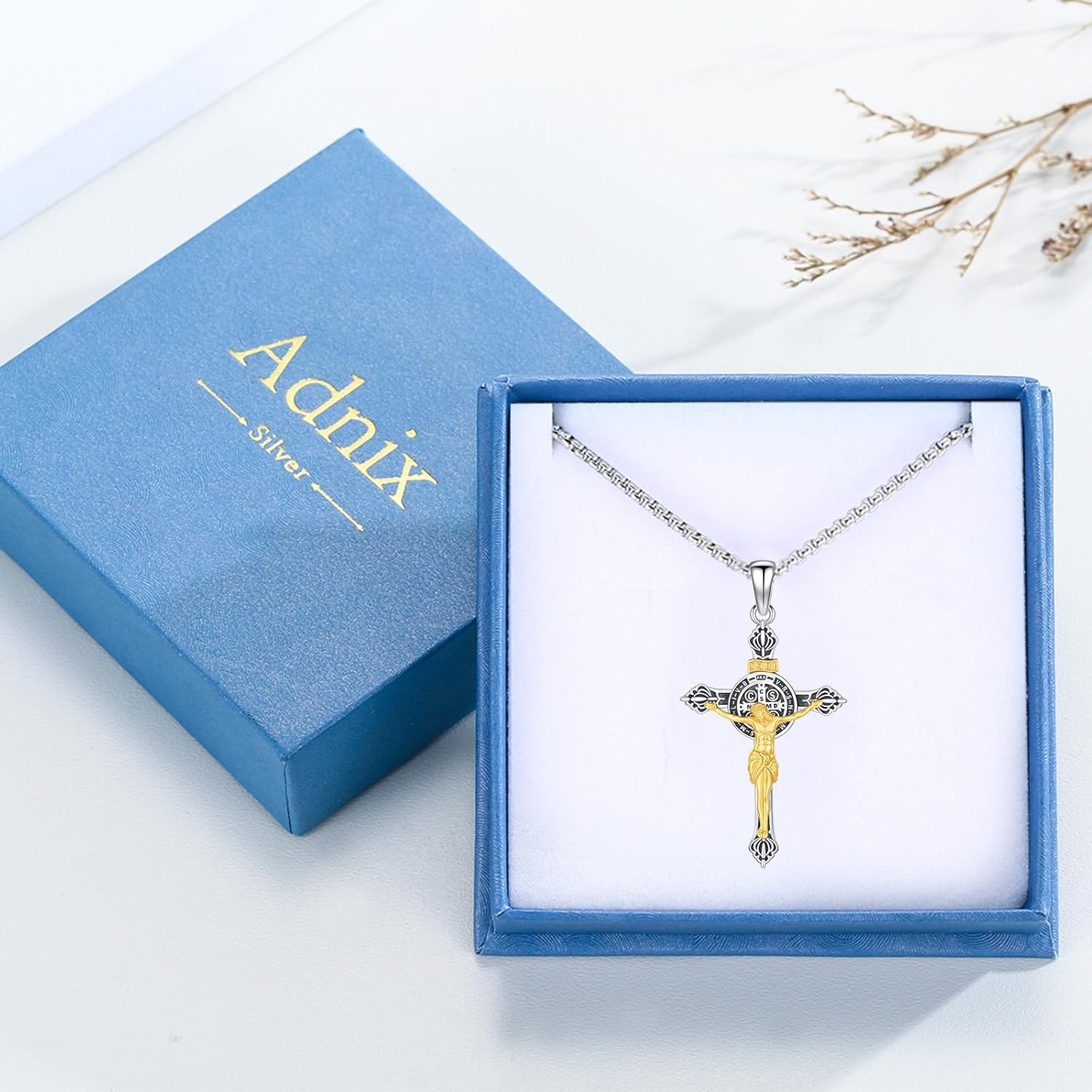Crucifix Necklace for Men 925 Sterling Silver Jesus Cross Necklace Crucifix Cross Pendant Protection Jewelry for Men Women - Image 7