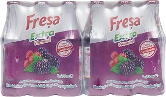 Freşa Black Mulberry Currant Flavored Natural Rich Mineral Carbonated Drink, Vitamin, 24-pack