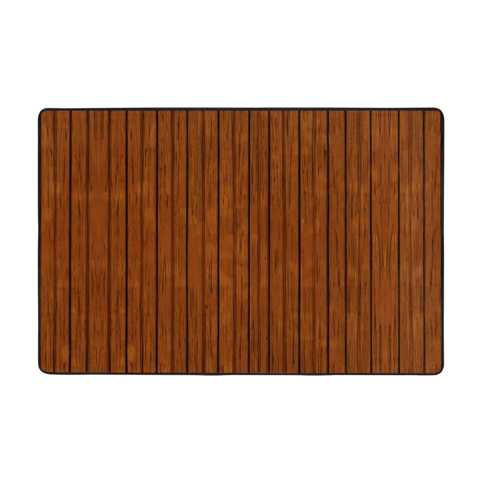 Tapis de sol en flanelle marron 182x121 cm absorbant