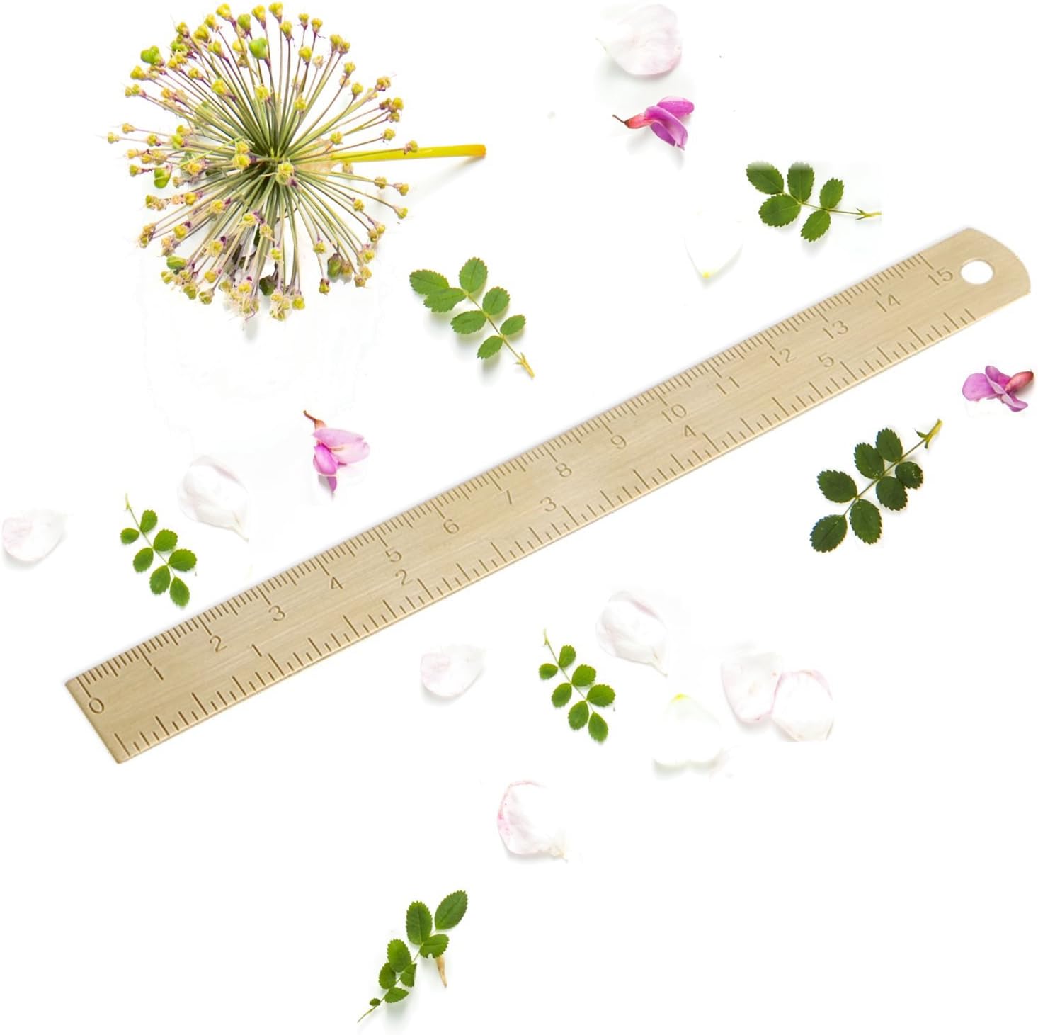 K-Musculo Bullet Journal 6 inch Gold Brass Ruler - Beautifully Etched Markings - Ideal for Leuchtturm & Moleskine A5 Notebooks