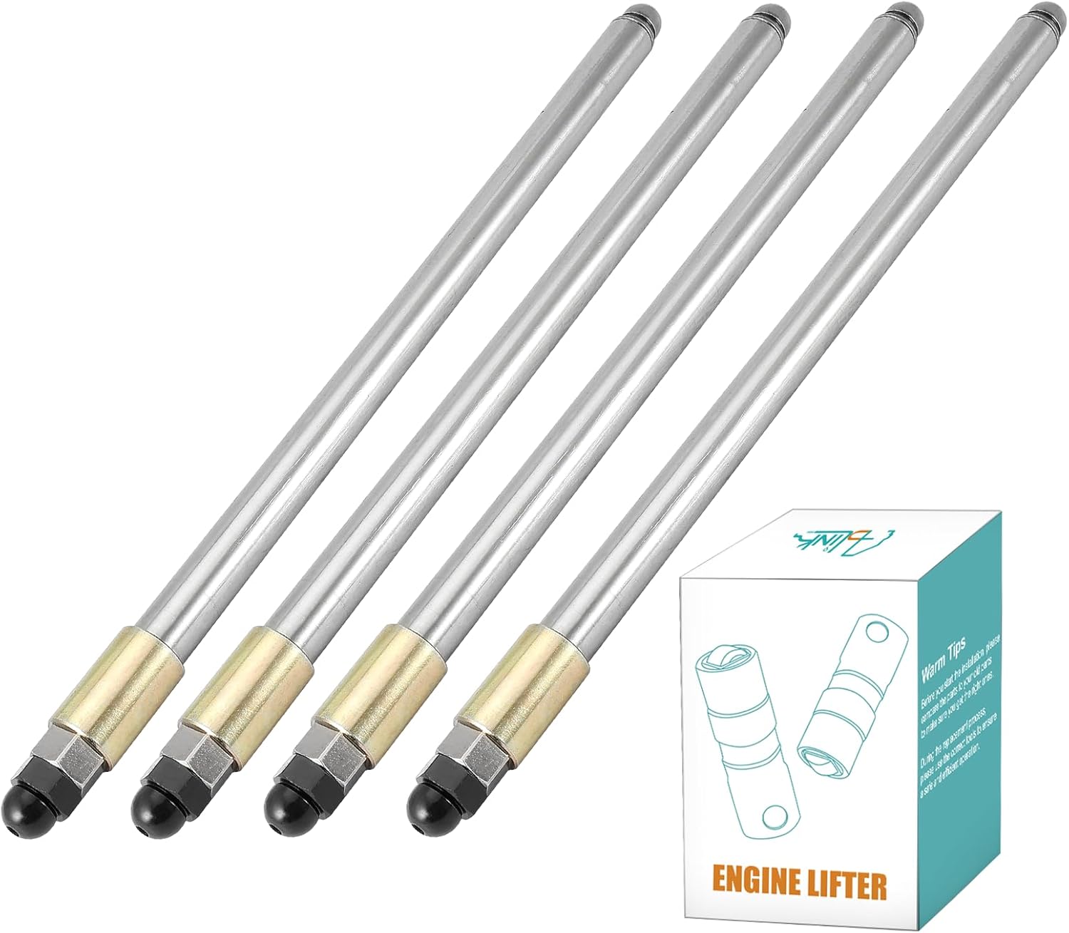 4pcs 93-5120 Adjustable Pushrods For 1984-1999 Harley-Davidson Dyna Glide,Electra Glide,Fat Boy,Heritage Softail/Springer,Low Rider,Night Train,Road Glide,Road King,Softail Springer,Tour Glide