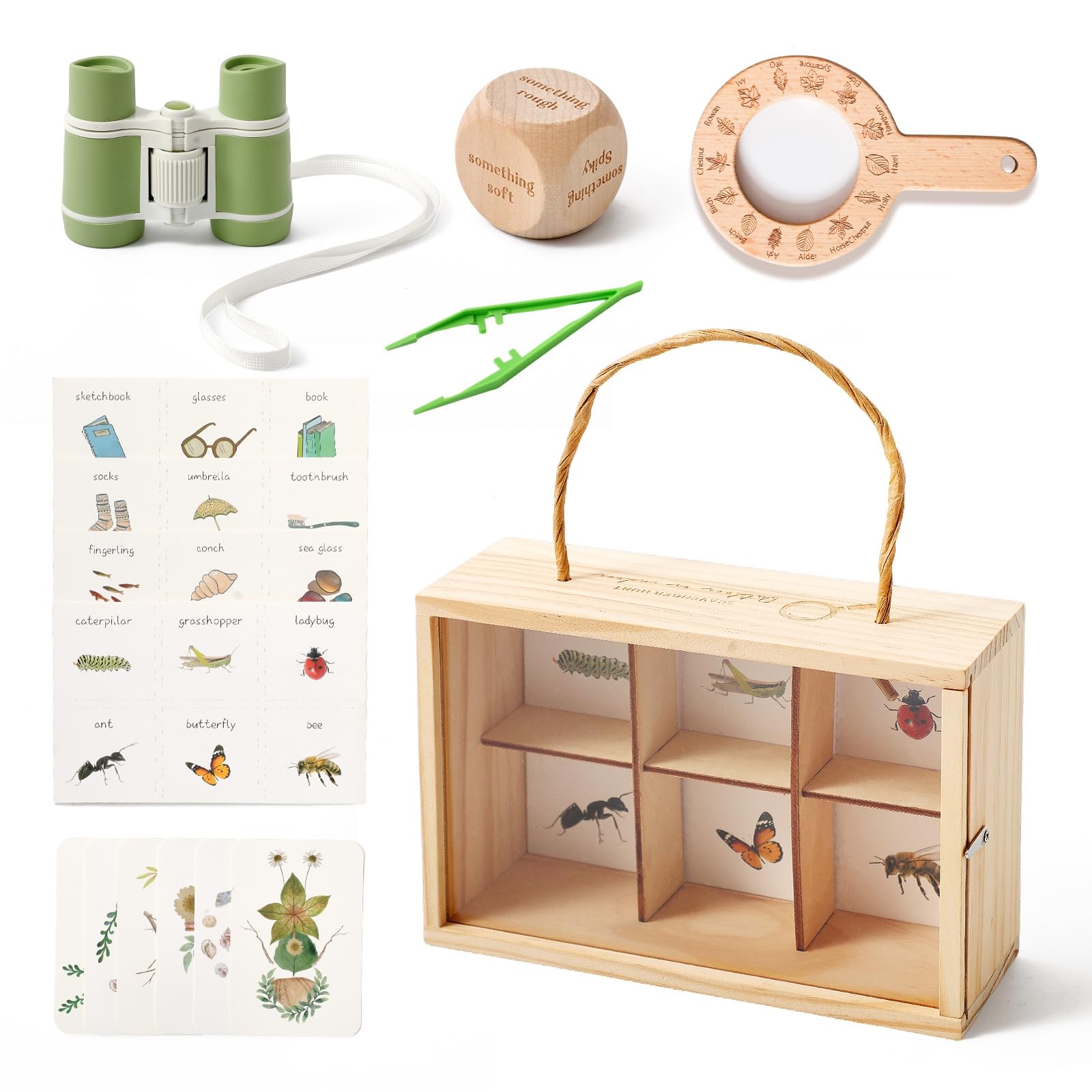 Naturerkundungs-Set mit Koffer kindgerecht Forscherset sicher Spielzeugset für Garten-Entdeckung