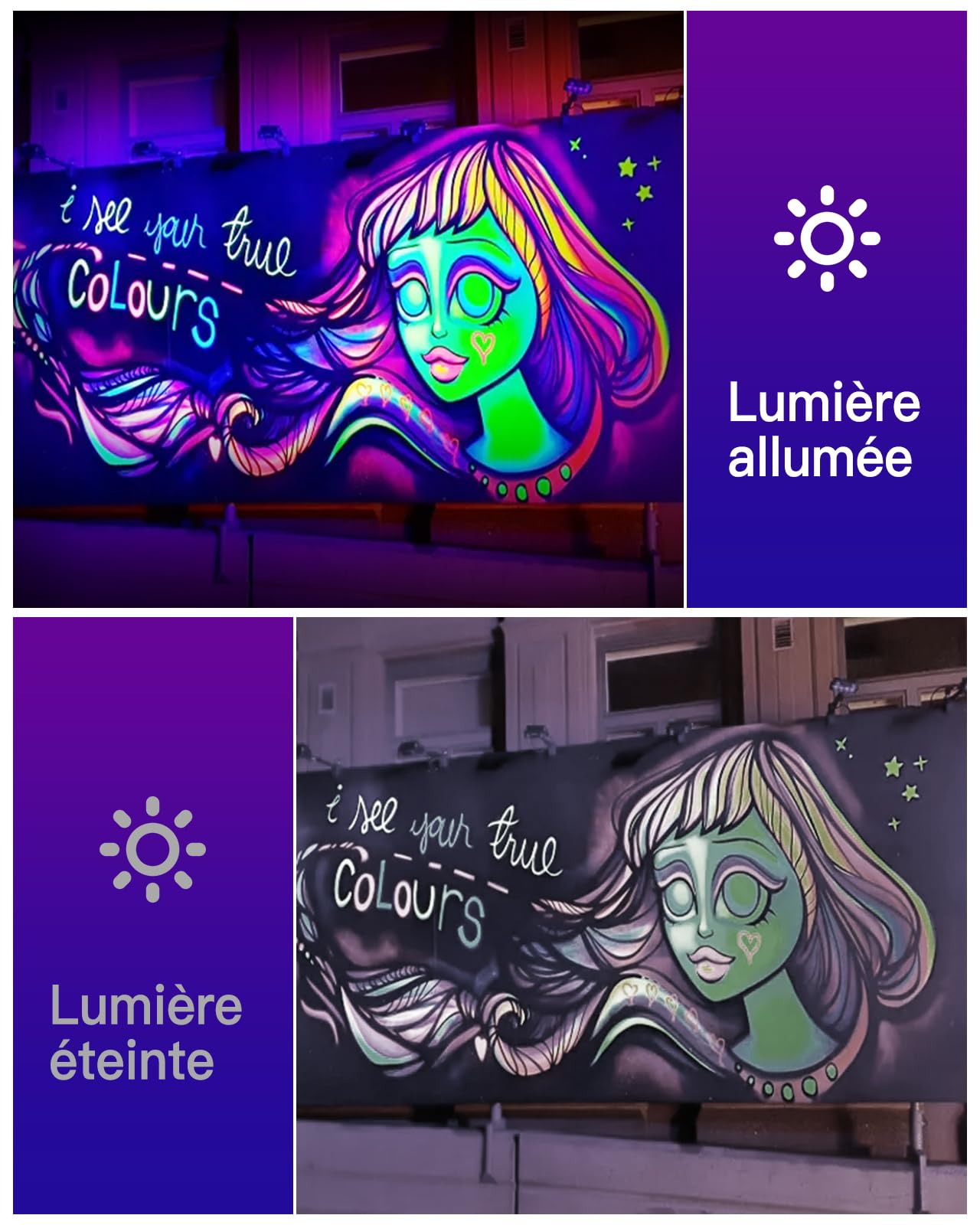 Anpro - Lampe Noire UV 72W - 2 Pièces Avec Ruban Fluorescent - Longueur D'onde 385-400 Nm - Réglable 360 Anpro - Lampe Noire UV 72W - 2 Pièces Avec Ruban Fluorescent - Longueur D'onde 385-400 Nm - Réglable 360