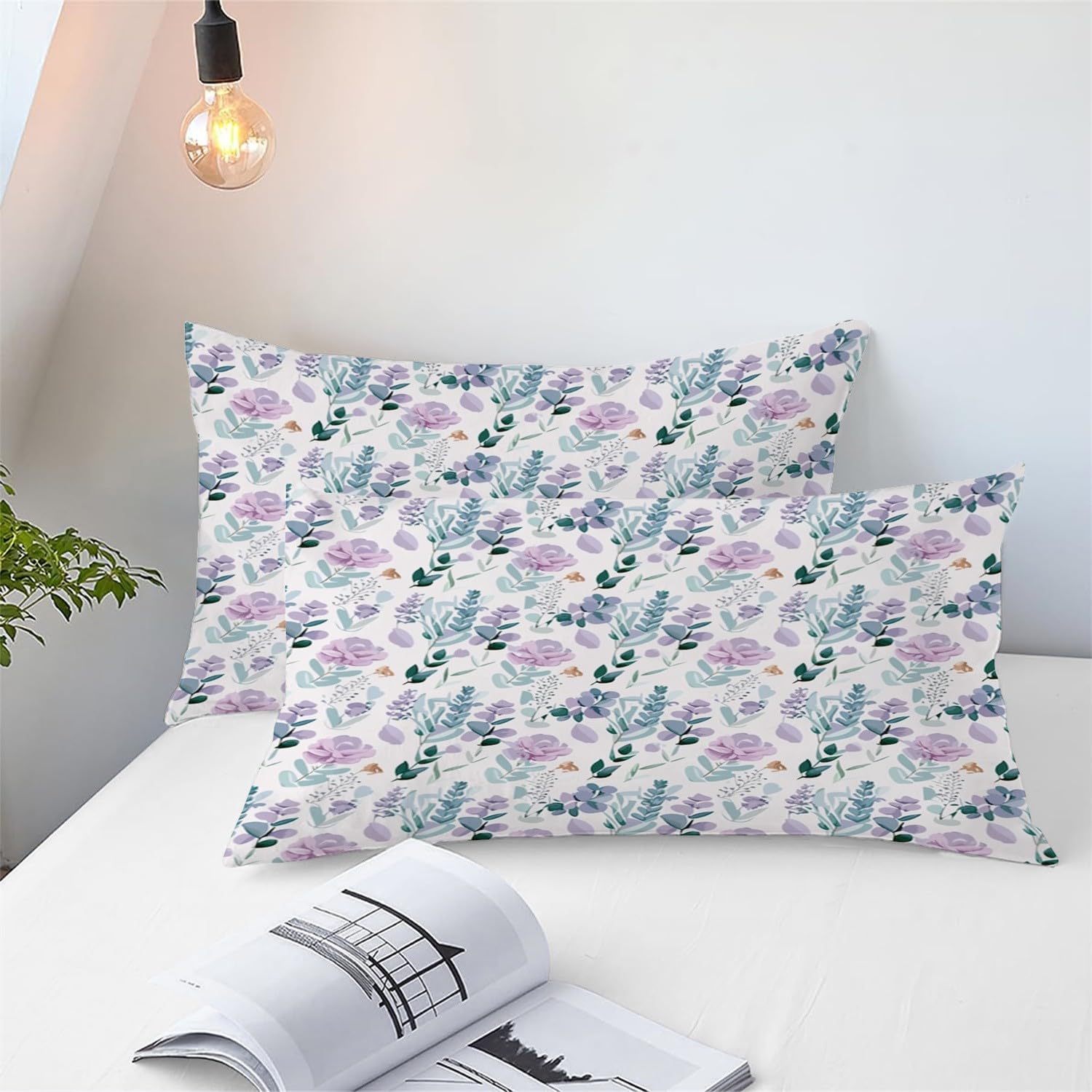 Kołdra w rozmiarze King Size, miękka kołdra, lekka kołdra, zestawy kołder na wszystkie pory roku i można prać w pralce, rozmiar king, 230 x 220 cm, fioletowa LJ167