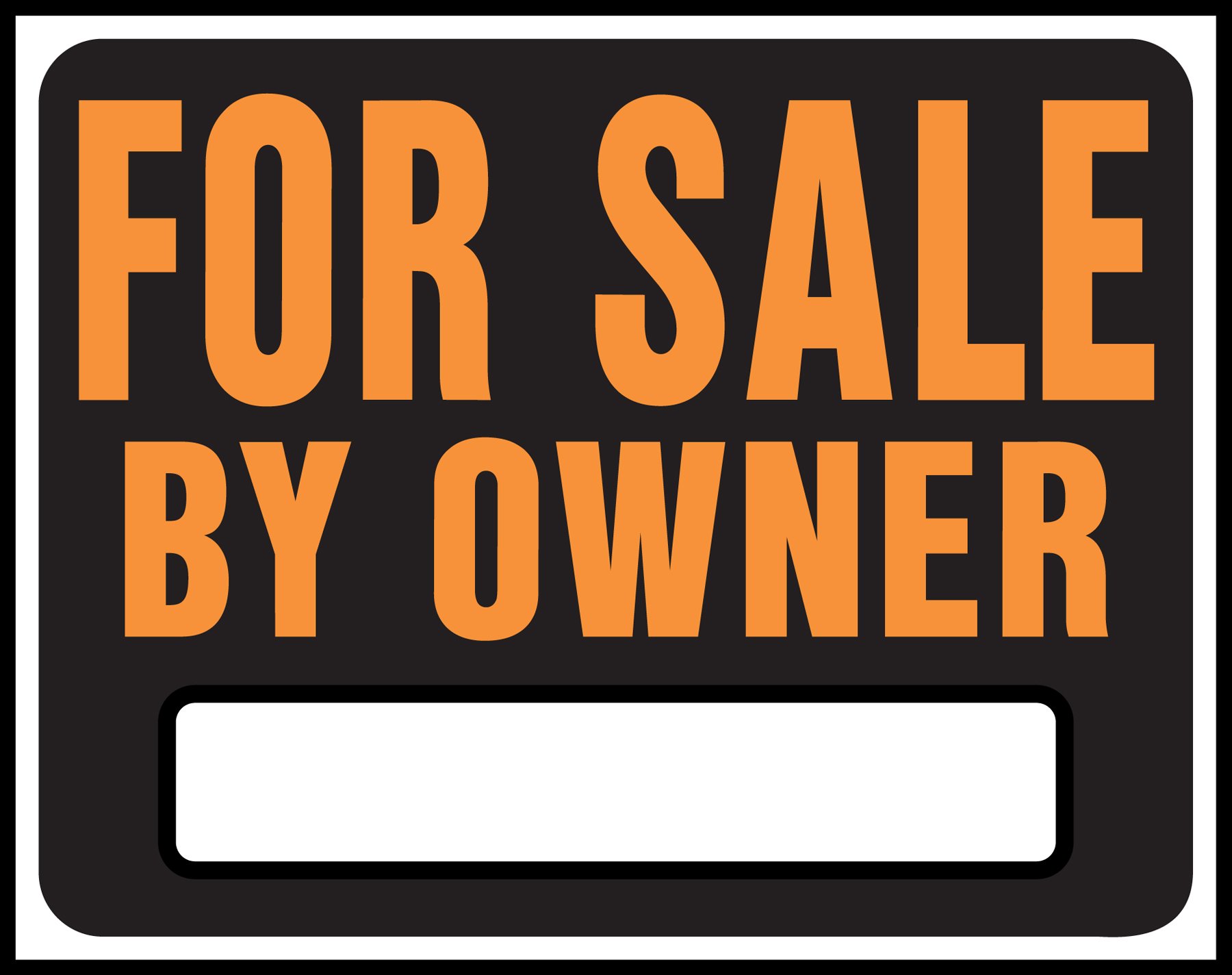 Hy-Ko 15x19 inch Plastic For Sale By Owner Sign