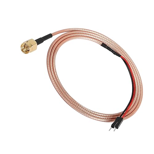 Miniatura 8 de XMSJSIY SMA hembra a Dupont cable coaxial de prueba coaxial conduce cable conector adaptador cable de extensión (rojo+negro)-1 unids