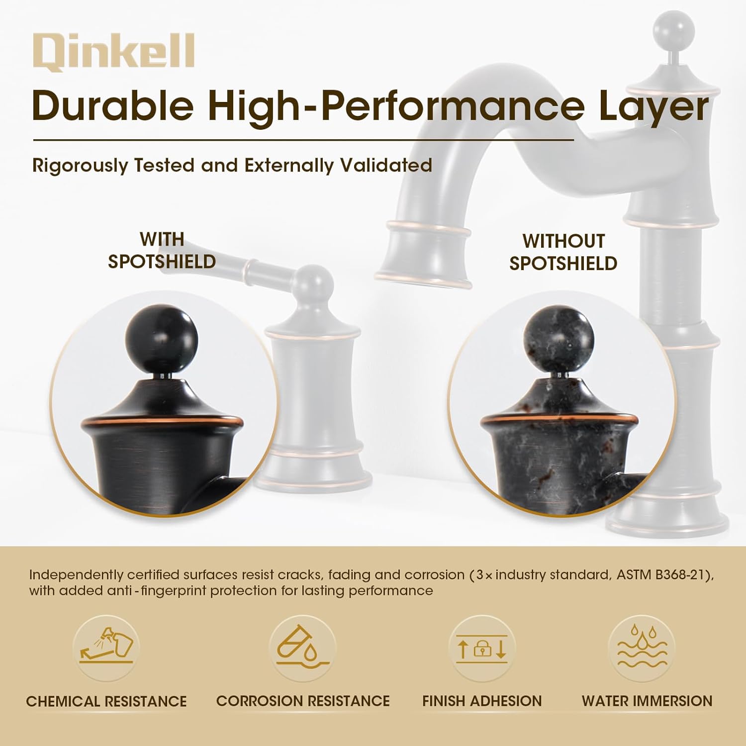 Roman Tub Faucet Set with Sprayer - High Flow Brass 18-24 Inch Widespread 4-Hole Deck Mount Bathtub Faucet, 360-Degree Swivel Spout, Rough-In Valve, 2 Handles, Oil Rubbed Bronze