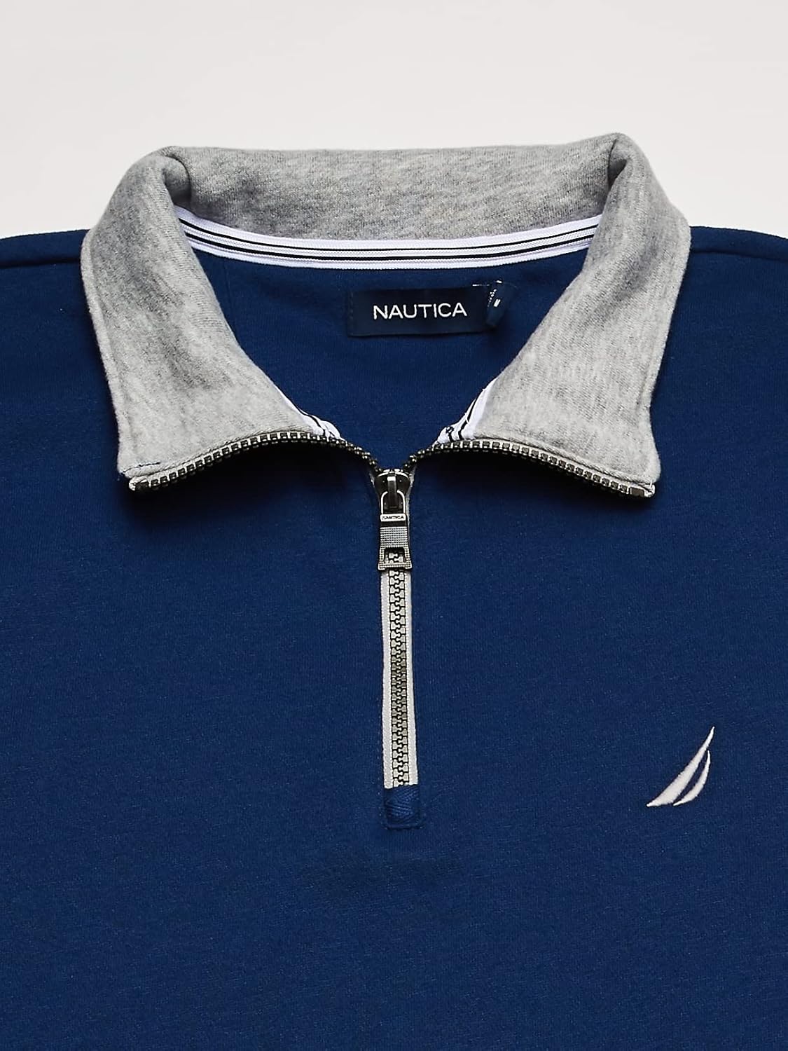Nautica mens Solid 1/4 Zip Fleece Sweatshirt - Image 3