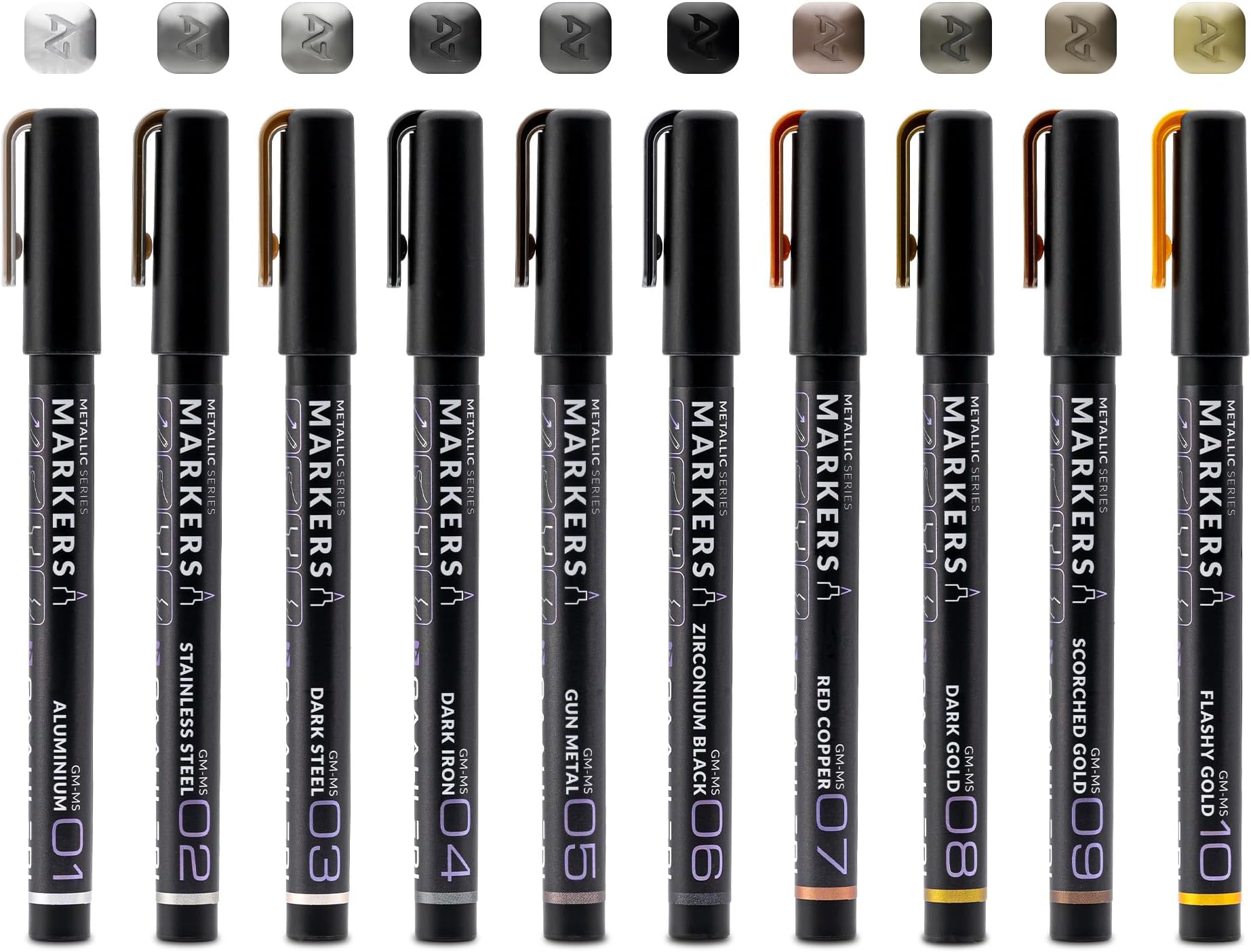 Gaahleri GM-Set with Water-based Acrylic Ink, Metallic Series