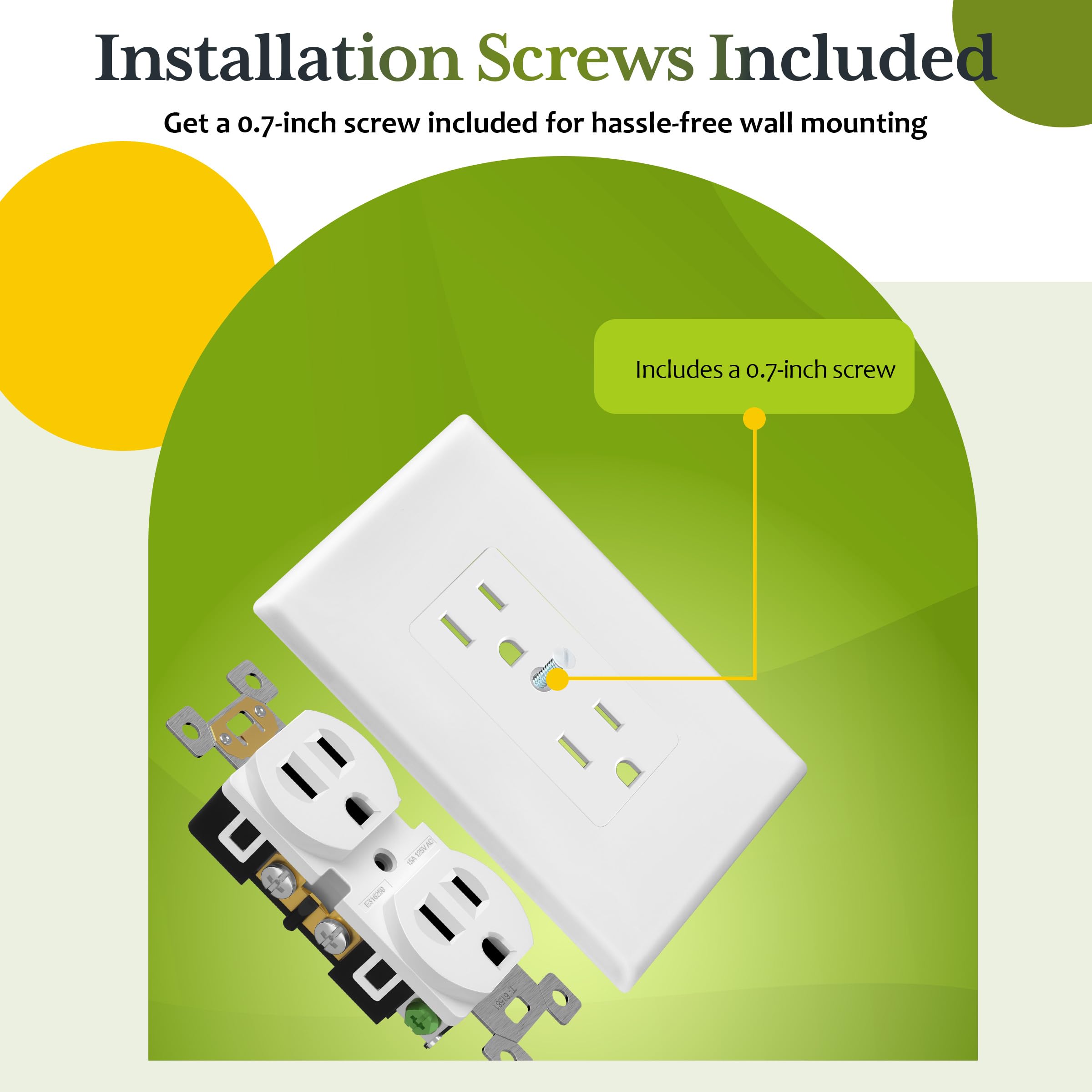 Decorative Outlet Covers - Modern White Wall Plate -2