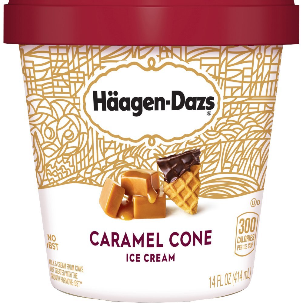 Amazon.com: Haagen-Dazs Ice Cream, Caramel Cone, 14 oz (Frozen