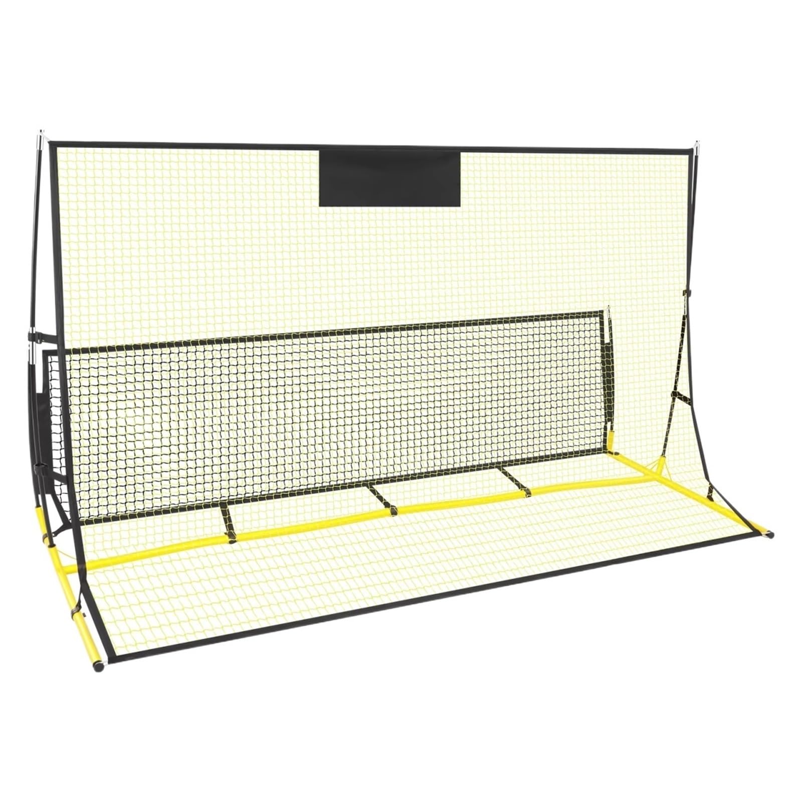 Rete da rimbalzo da calcio a due lati, portatile, alta e bassa, per allenamento e esercizi, ideale per bambini e adulti