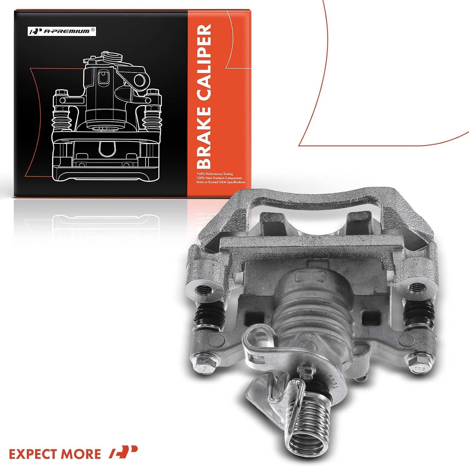 A-Premium Rear Disc Brake Caliper Assembly with Bracket Compatible with Select Buick, Chevy and Pontiac Models - LaCrosse 2006-2009, Impala 2011-2013, Impala Limited 2014-2016, Allure, Grand Prix