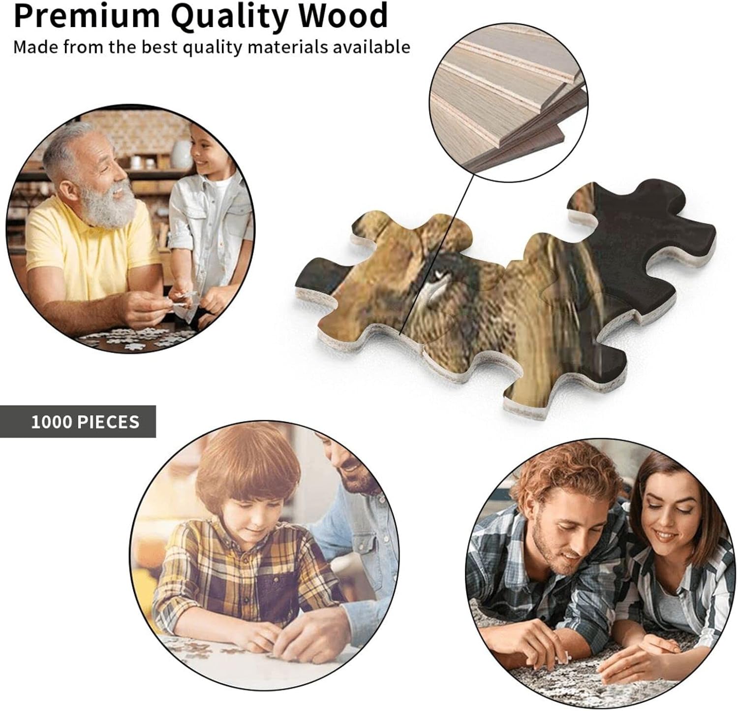 WZVZGZ Jesus and Lion Jigsaw Puzzles 1000 Pieces for Adults - Puzzles for Adults and Children Home Decoration