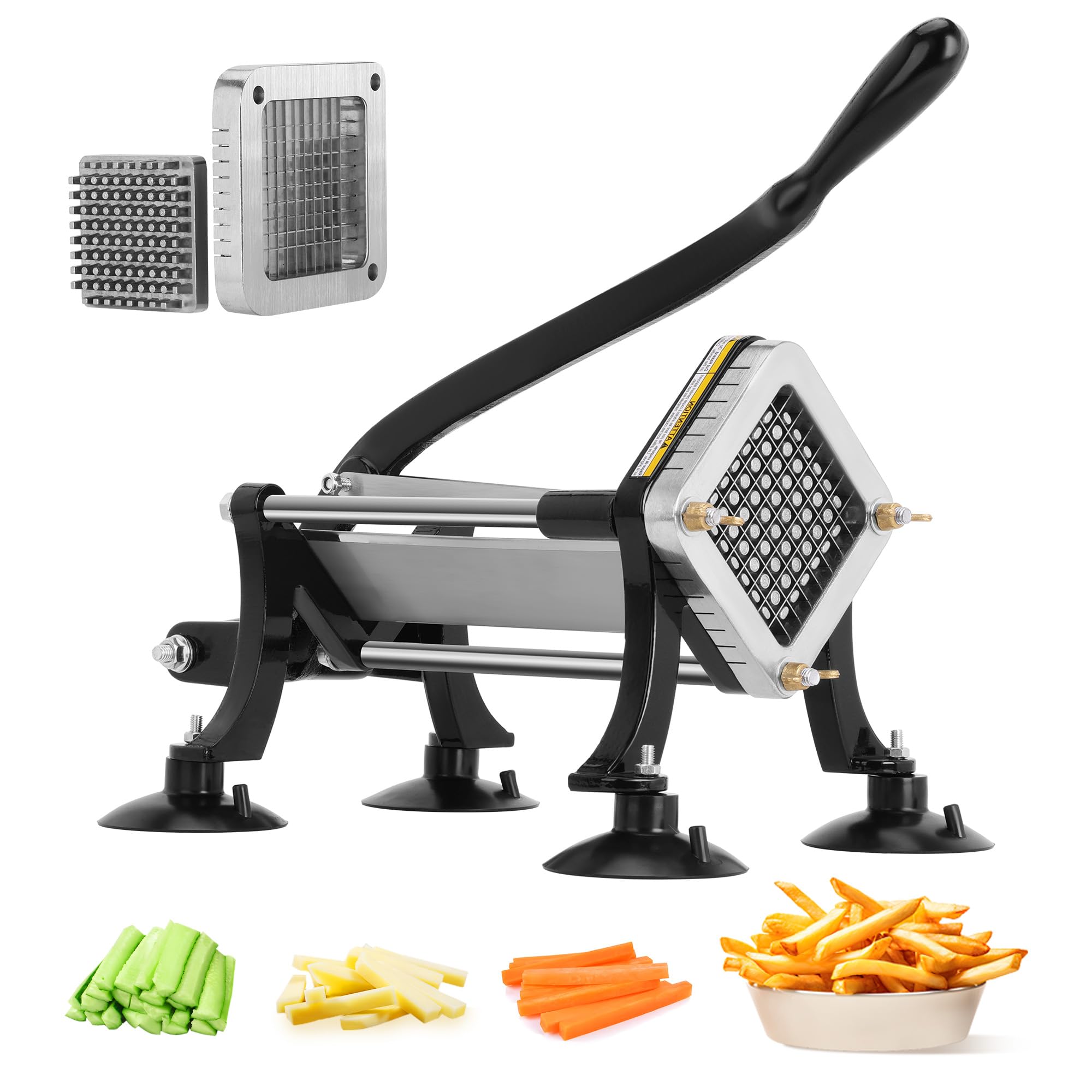 Commercial French Fry Cutter, Potato Cutter with 1/4 Inch Stainless Steel Blade