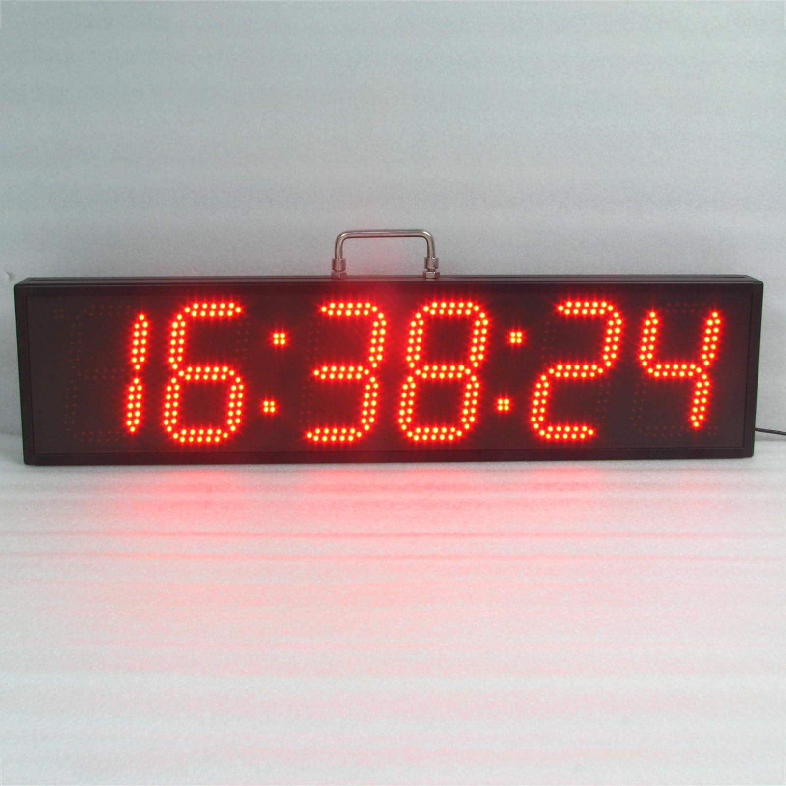 Dwustronny cyfrowy zegar ścienny LED ze stoperem do odliczania, wyświetlacz 15 cm, pilot zdalnego sterowania, wodoodporny, do zawodów na świeżym powietrzu, siłowni, maratonów