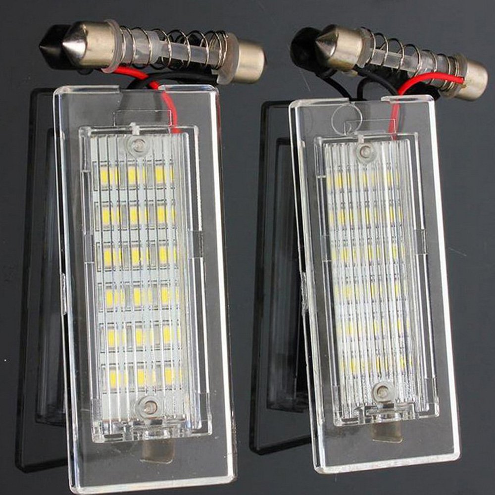 1 Paire Voiture LED Plaque D'immatriculation Lumières 3528 SMD 18 LED Queue Blanche Ampoules pour BMW E53 / X5 E83 X3