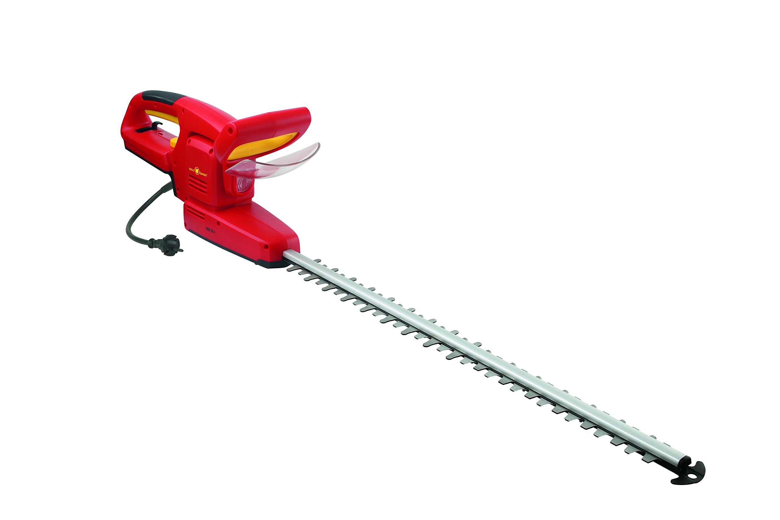 Wolf-Garten 41AF0D-F650 HSE 55 V Tagliasiepi Elettrico, Rosso/Giallo, 18x27x117.5 cm