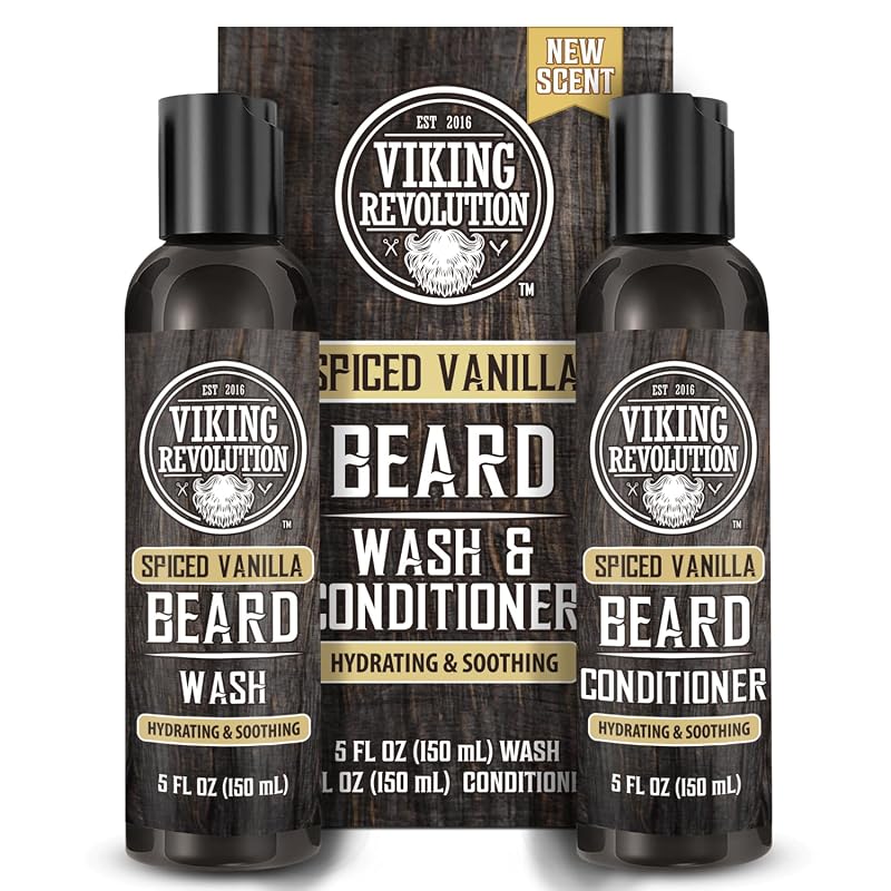 Viking Revolution Conjunto de Shampoo e Condicionador para Barba Spiced Vanilla, 142 g