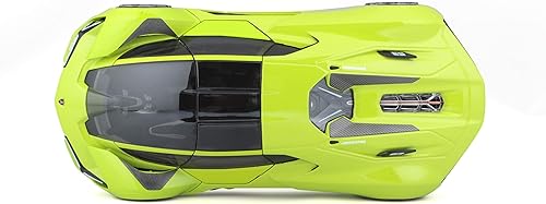 Miniatura 17 de Lamborghini Terzo Millennio Verde Lima con parte superior negra y detalles de carbono modelo fundido 124 de Bburago 21094