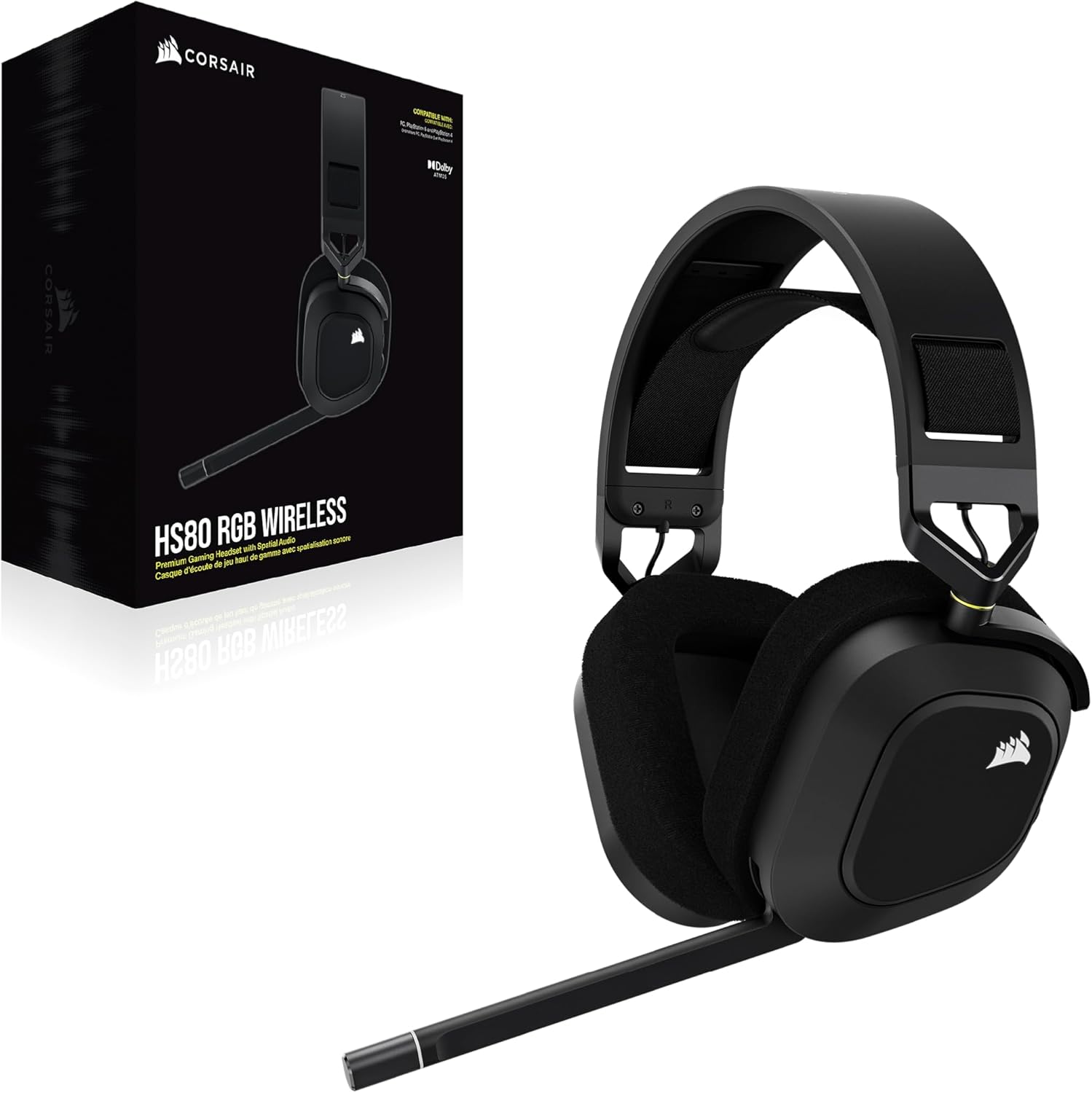 TOP 10 des Meilleurs Casques Gaming Sans Fil 2025 Pas Chers | Guide Essentiel 10 Corsair HS80 RGB Wireless Casque Gaming Premium avec Dolby Atmos Audio