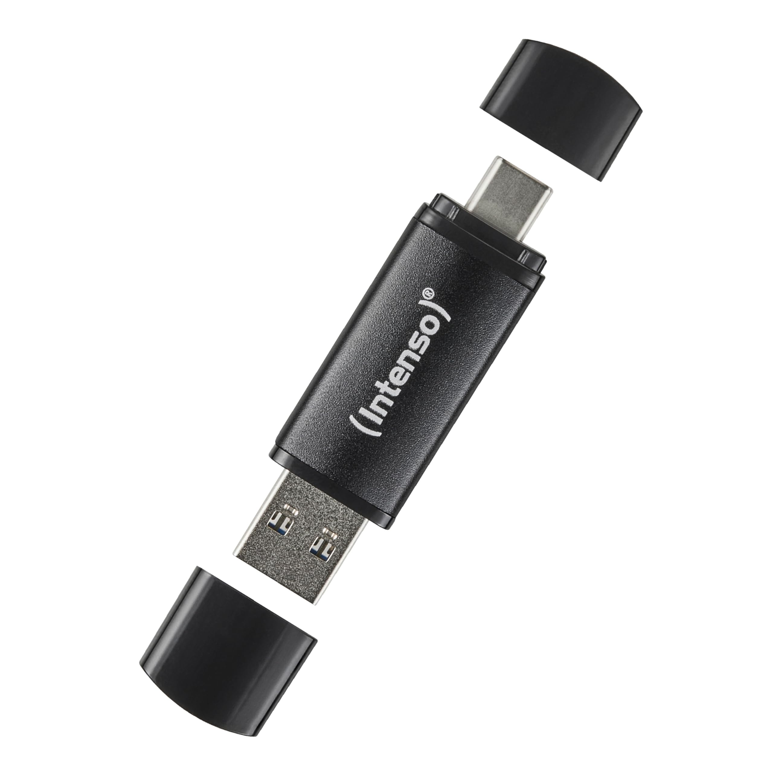 Intenso Flex Line USB-Stick, 32 GB - Dual USB-Stick 3.2 Gen 1x1 mit USB-C & USB-A für OTG-fähige Smartphone, Tablet, Laptop & PC, 70 MB/s, Schwarz