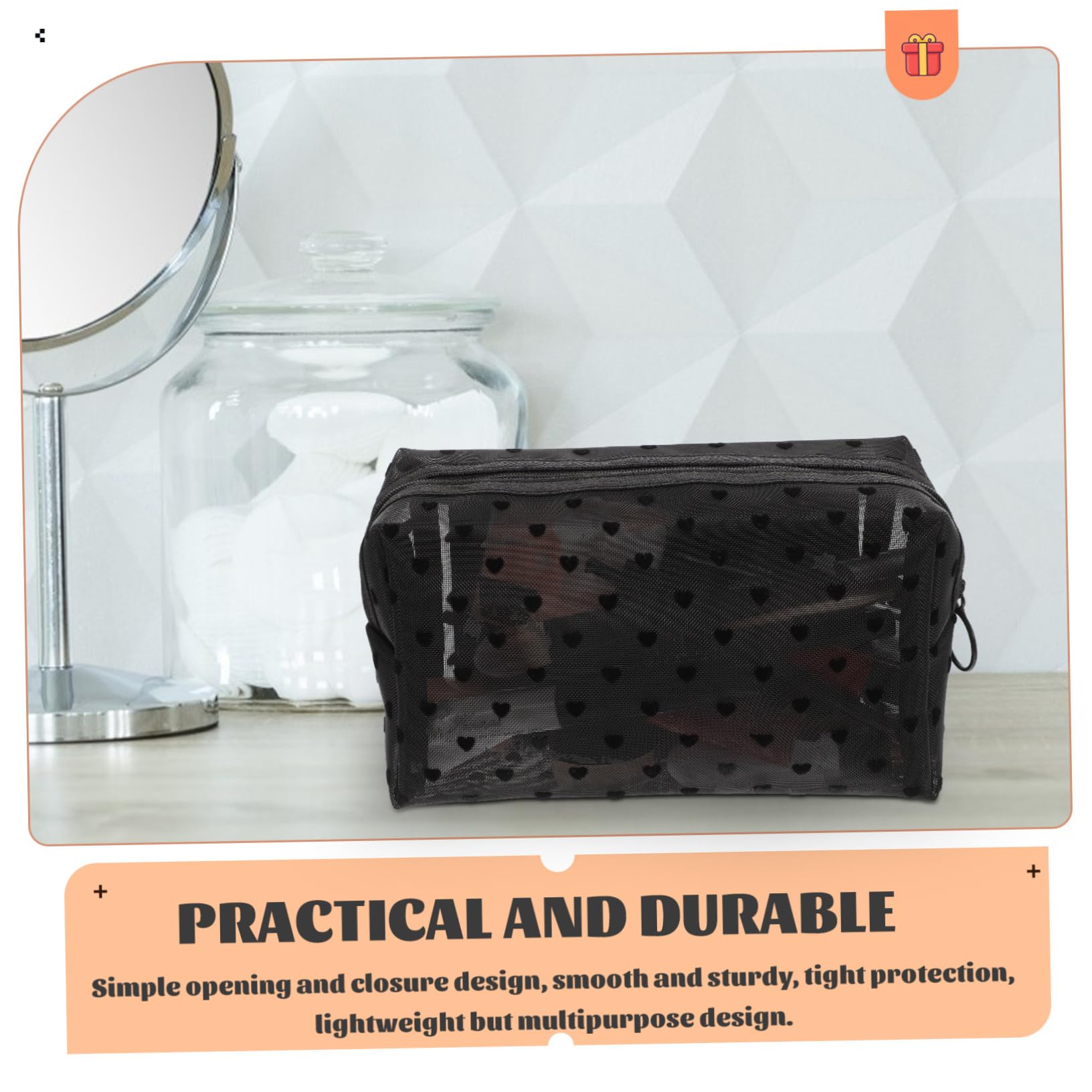 Ipetboom 9pezzi Borsa Cosmetici Trasparente e Leggera Trousse Viaggio Per Toilette e Bellezza Per Uso Quotidiano e Viaggi Design Semplice e Pratico