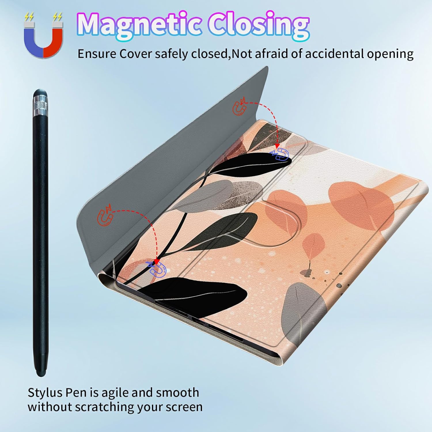 for iPad 10th Generation Case with Detachable Wireless Keyboard & 360 Degree Rotating Stand Protect Cover Acrylic Tablet Case for iPad 10 Gen 10.9 inch 2022 - Colorful Leaf