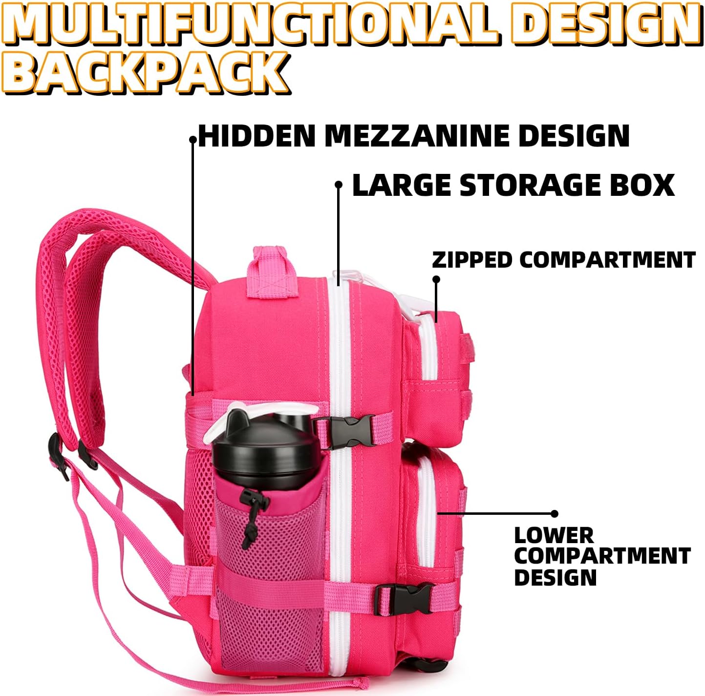 9L Mini Tactical Backpack for Men and Women Tactical Backpack Small for Hiking Small Tactical Bag Fitness Pack - Image 5