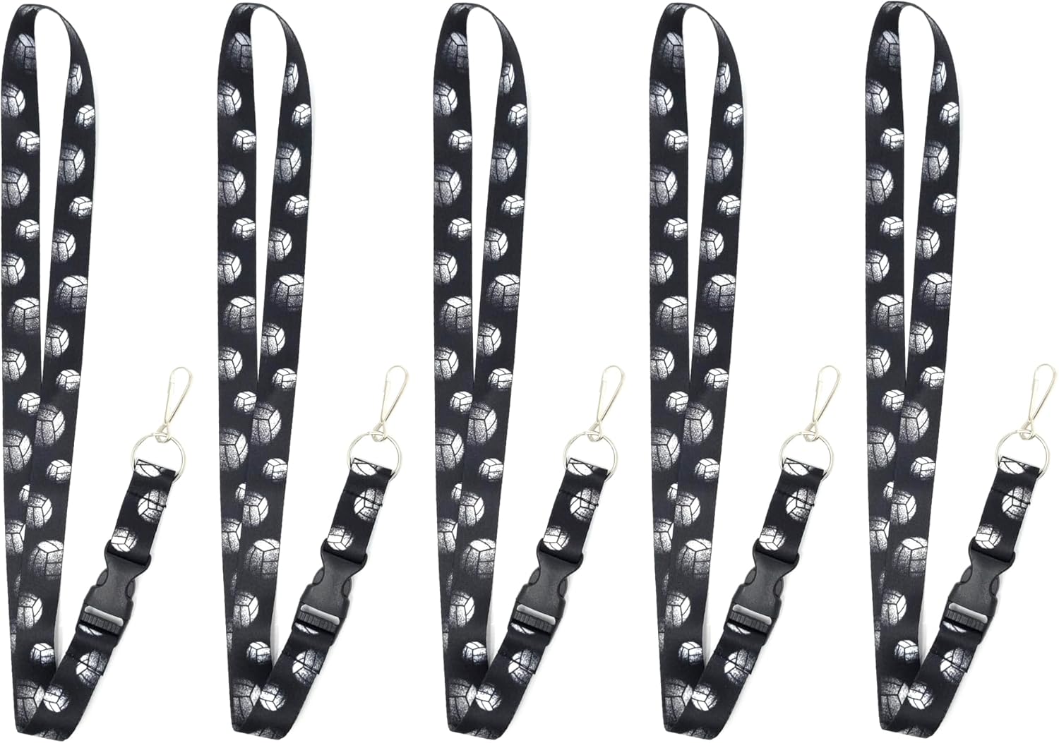 Vinylcation Volleyball Lanyard for Girls, Boys, and Sport Fans - Long and Soft with Detachable Buckle and Split Ring Keychain