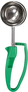 Zeroll 2012 Universal Standard Length EZ Disher Food Portion Control Scoop Designed for Right or Left Hand Use Dishwasher Safe NSF Approved, 2 1/2-Inch, Green