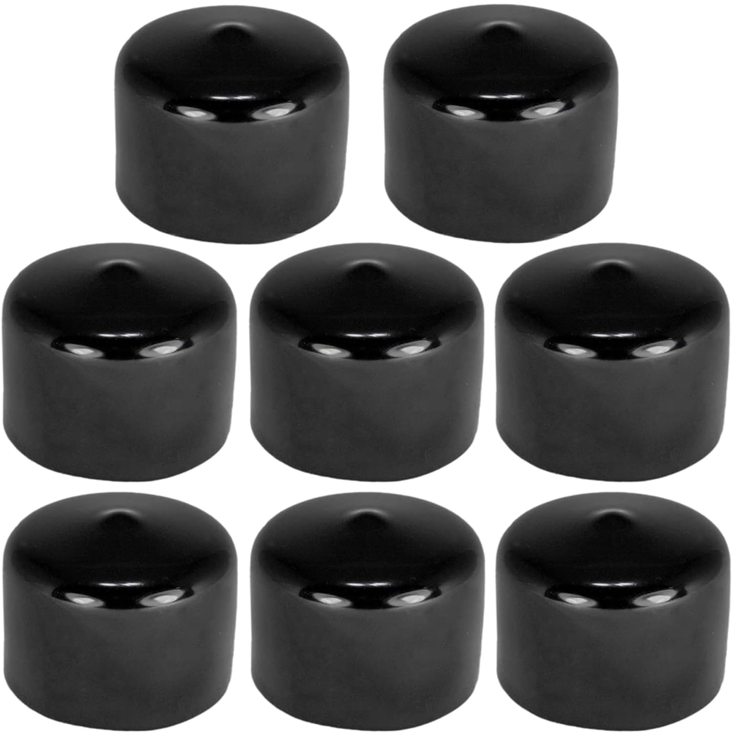 Rubber end caps Soft PVC Rubber Plug Thread Protective Sleeve Rubber Protective Cap Screw Protective Cap Round Plastic Cover Rubber Sleeve (8, 2" (50 mm))