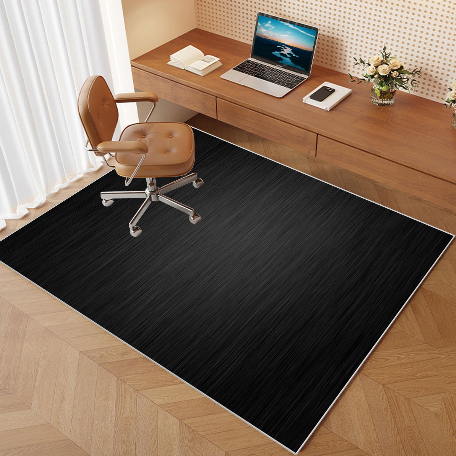 Xiaputcr Floor Mat for Office Chair Office Chair Mat for Hardwood Floor Non Slip Gaming Computer Chair Mat Multi-Purpose Floor Protectors for Rolling Chairs Carpet Protections Chair Mats 100 x 150 cm - Image 2