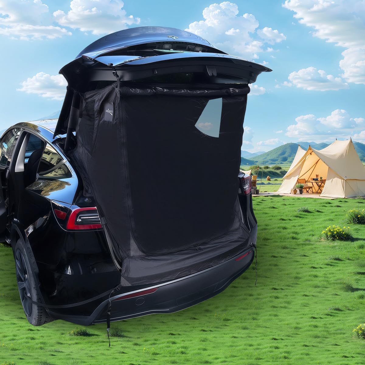 Amazon | RXQNN Tesla Model Y キャンピングテント、SUV用テールゲート 